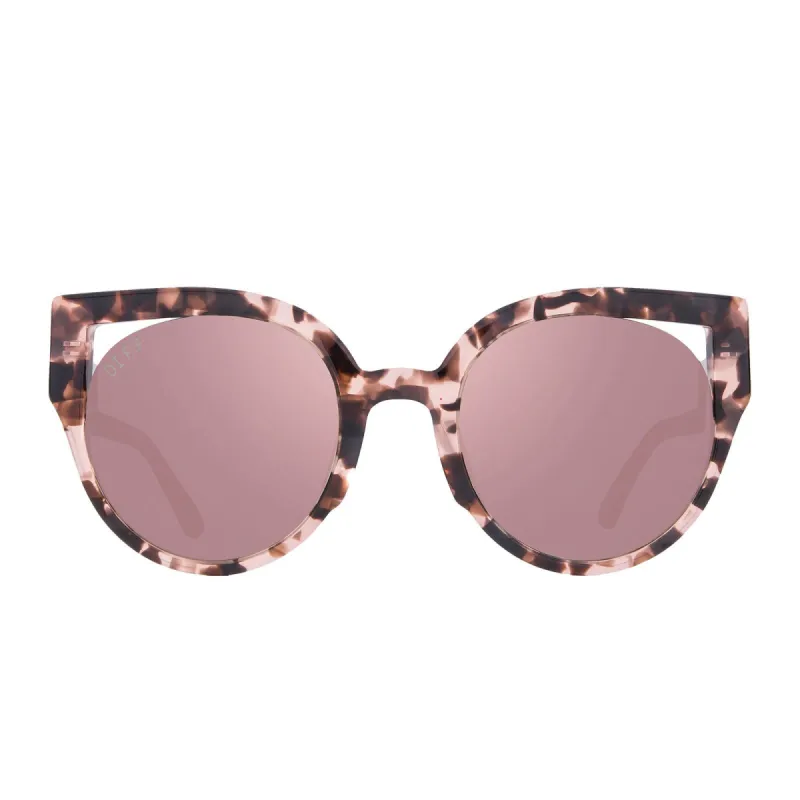 PENNY - HIMALAYAN TORTOISE + TAUPE FLASH SUNGLASSES made by Diff Eyewear