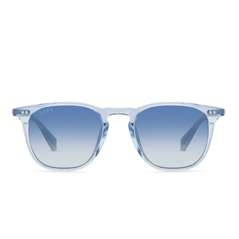 MAXWELL - COLOMBIA BLUE CRYSTAL + AEGEAN BLUE GRADIENT SUNGLASSES made by Diff Eyewear