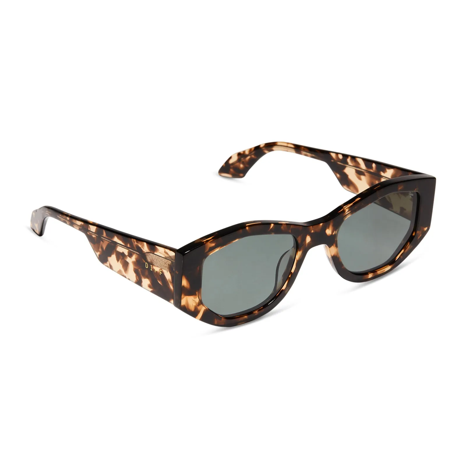 ZOE - ESPRESSO TORTOISE + GREY + POLARIZED SUNGLASSES sold by Diff Eyewear product image thumbnail 2