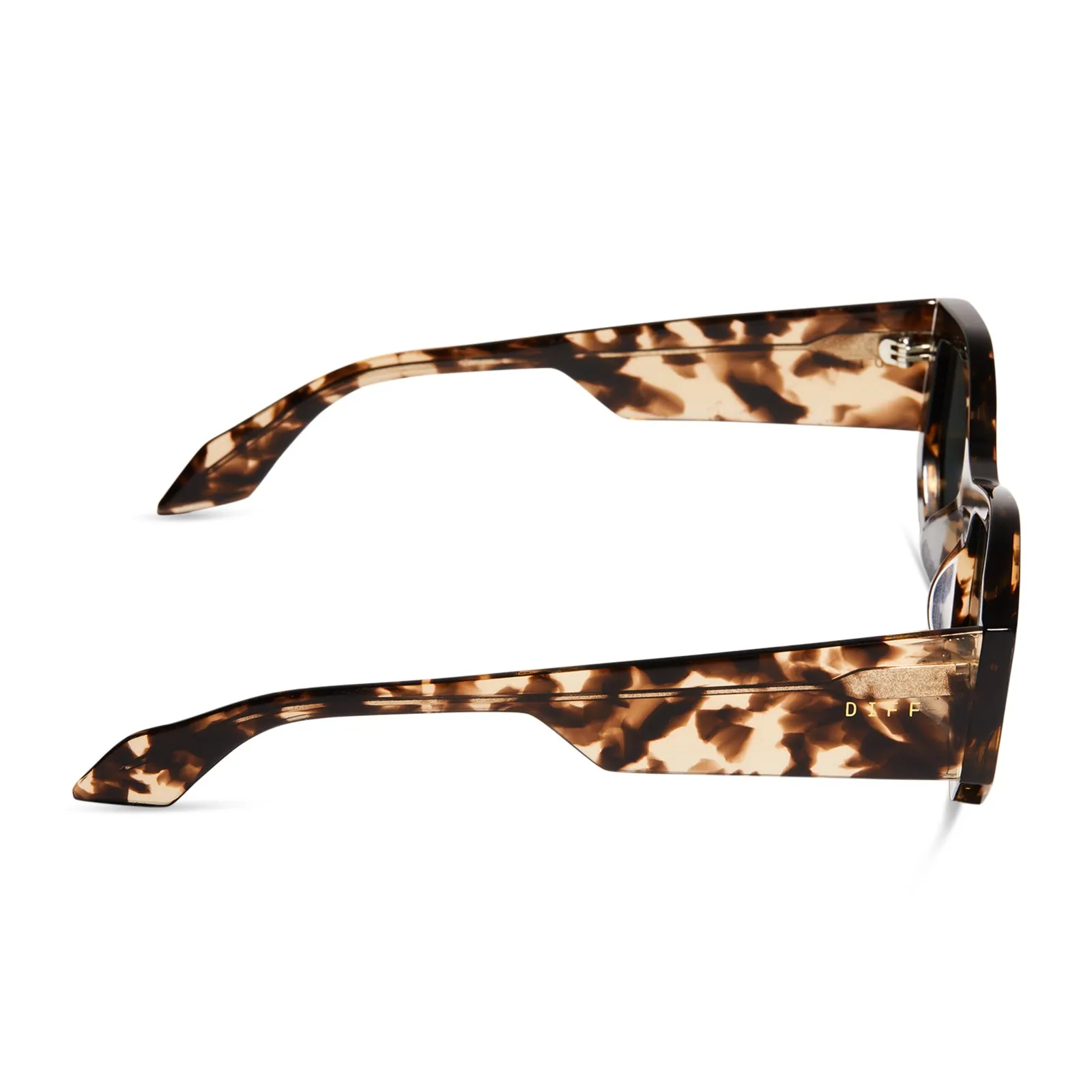 ZOE - ESPRESSO TORTOISE + GREY + POLARIZED SUNGLASSES sold by Diff Eyewear product image thumbnail 3