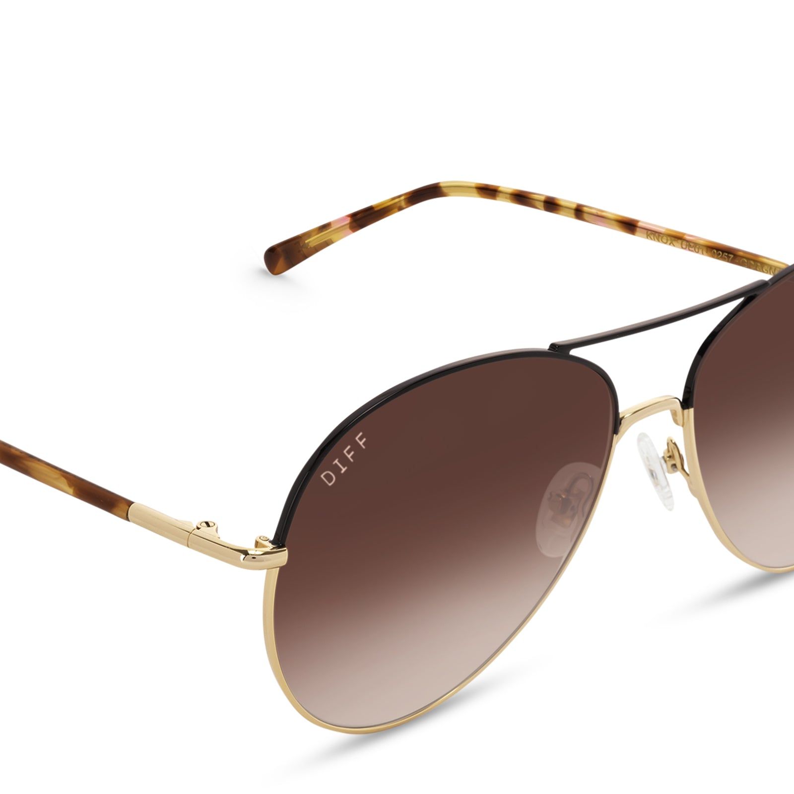 KNOX - GOLD + BROWN GRADIENT SUNGLASSES sold by Diff Eyewear product image thumbnail 3