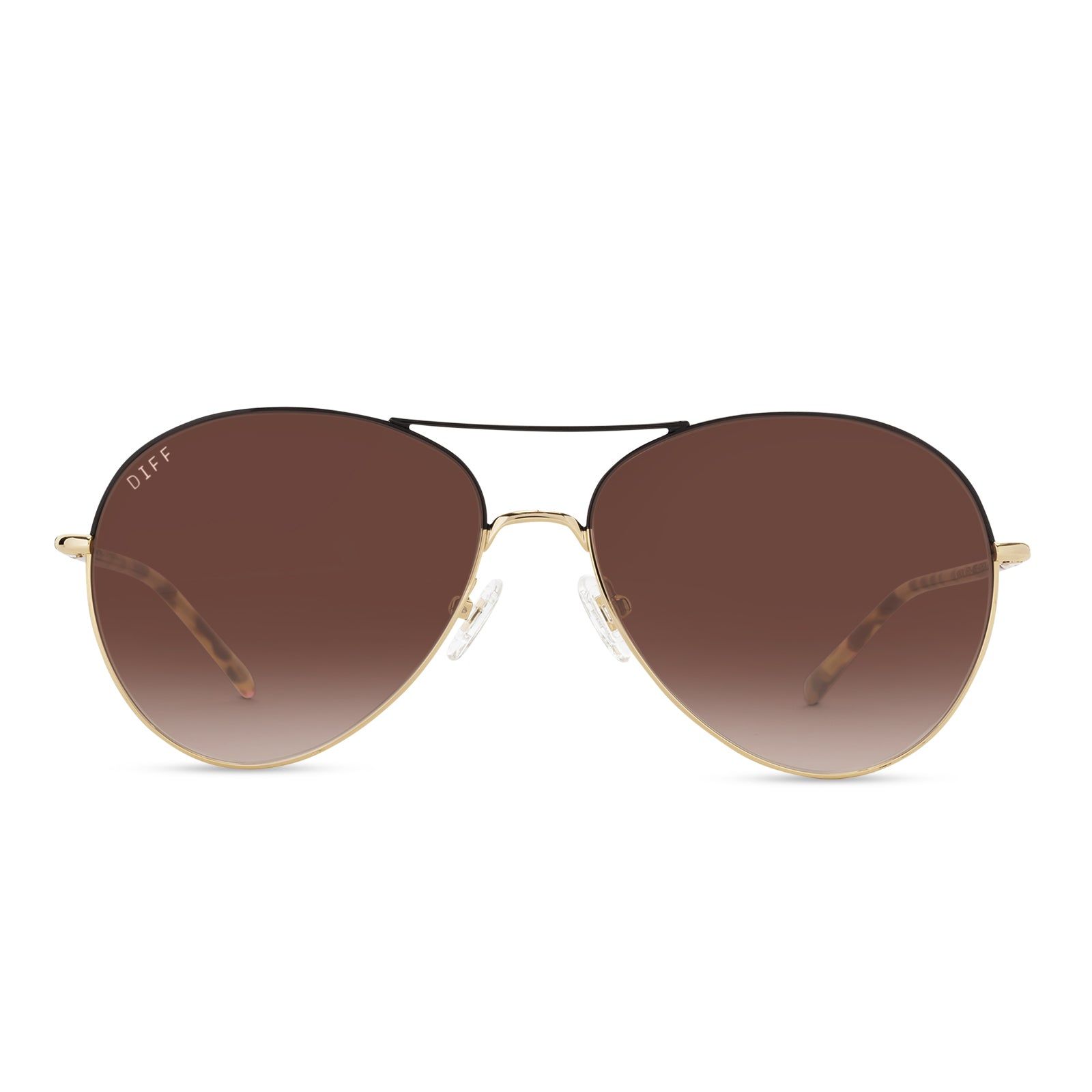 KNOX - GOLD + BROWN GRADIENT SUNGLASSES sold by Diff Eyewear