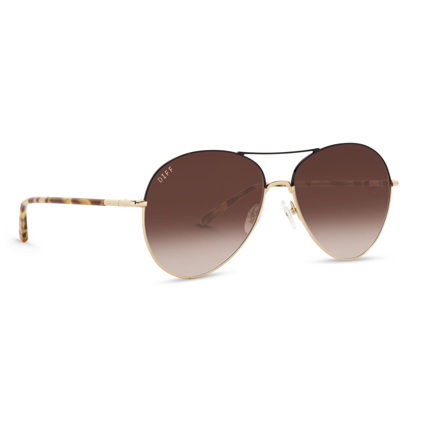 KNOX - GOLD + BROWN GRADIENT SUNGLASSES sold by Diff Eyewear product image thumbnail 2