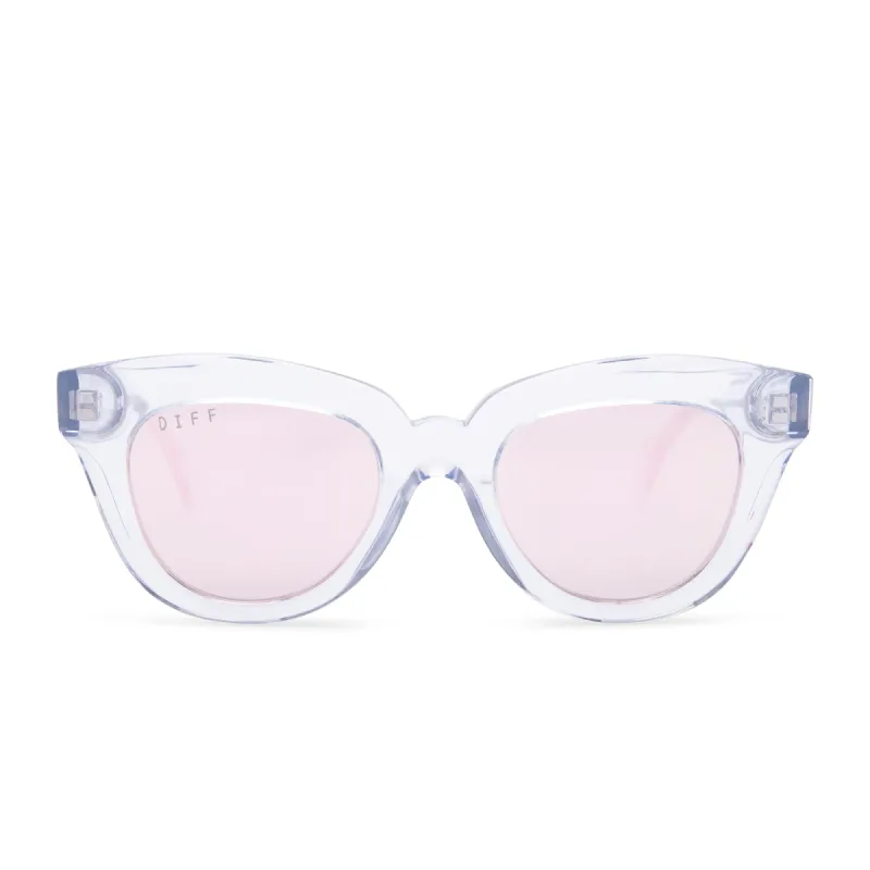 JAGGER - CLEAR CRYSTAL + GREY FLASH SUNGLASSES sold by Diff Eyewear