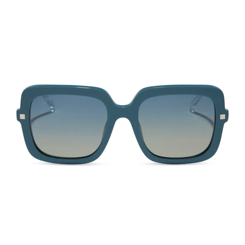 SANDRA - DEEP SPACE + AEGEAN BLUE FLASH + POLARIZED SUNGLASSES sold by Diff Eyewear