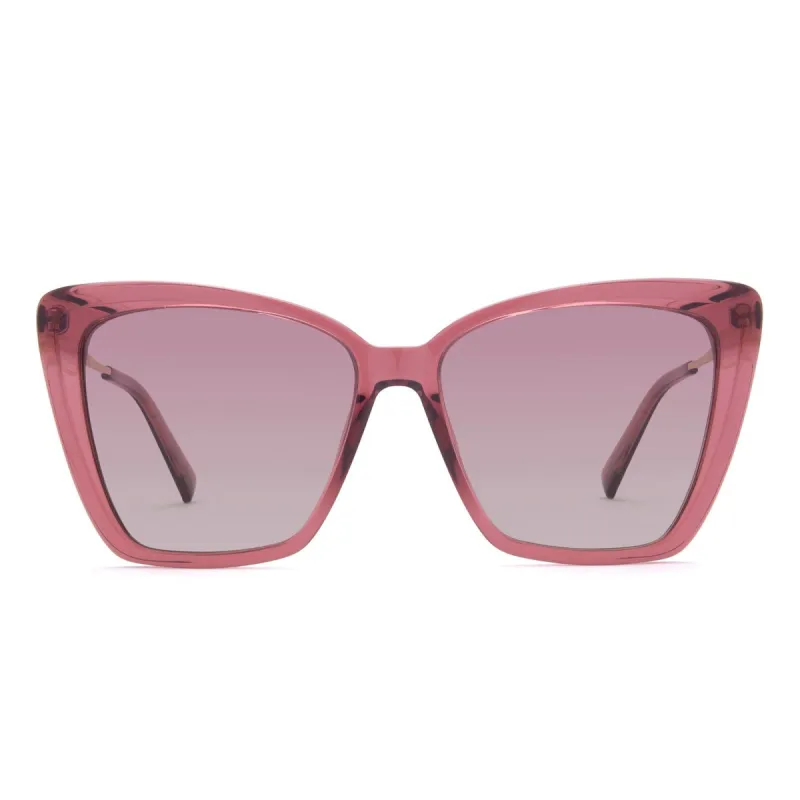 BECKY II - MULBERRY + WINE GRADIENT POLARIZED SUNGLASSES sold by Diff Eyewear