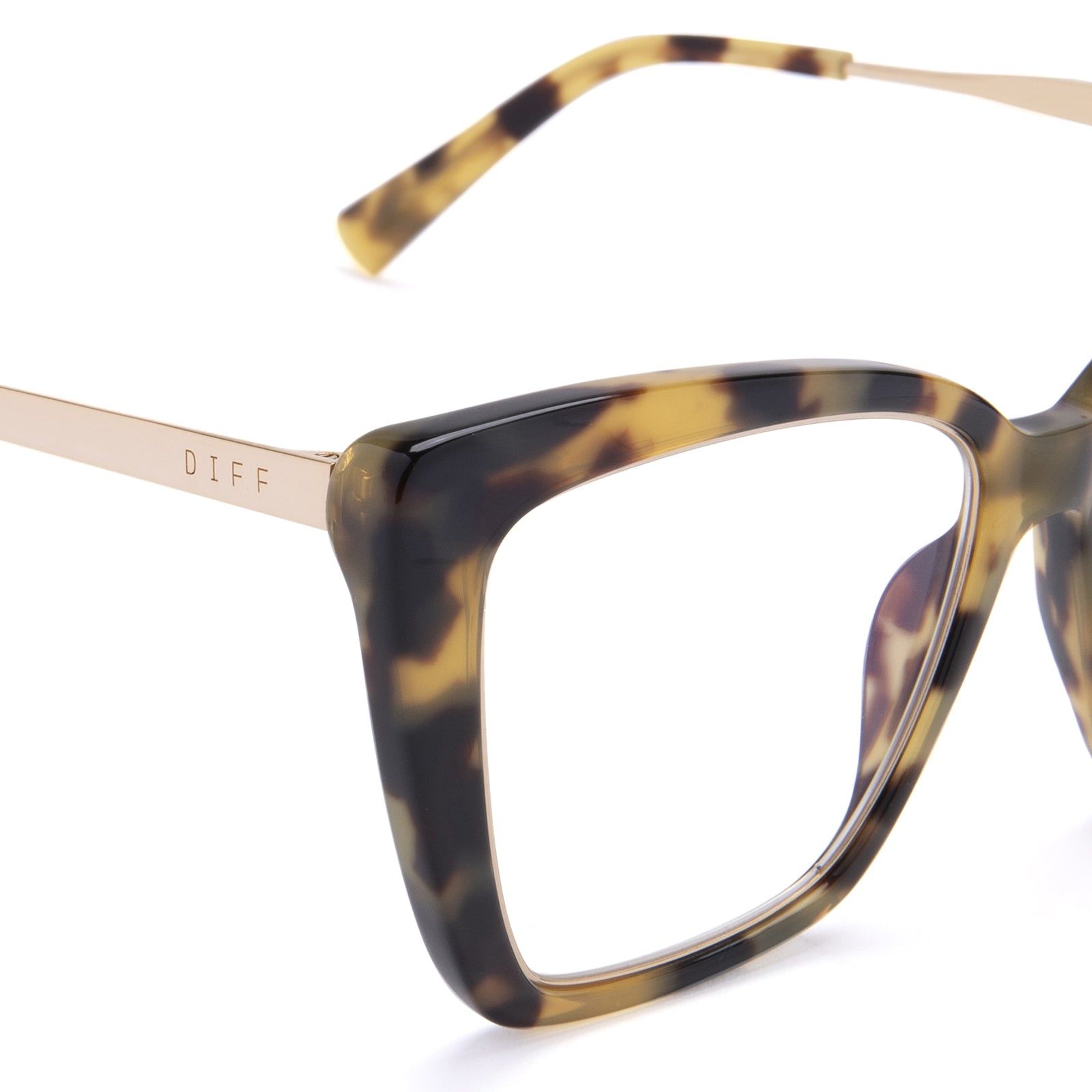 BECKY IV - HAZEL TORTOISE + BLUE LIGHT TECHNOLOGY GLASSES sold by Diff Eyewear product image thumbnail 3