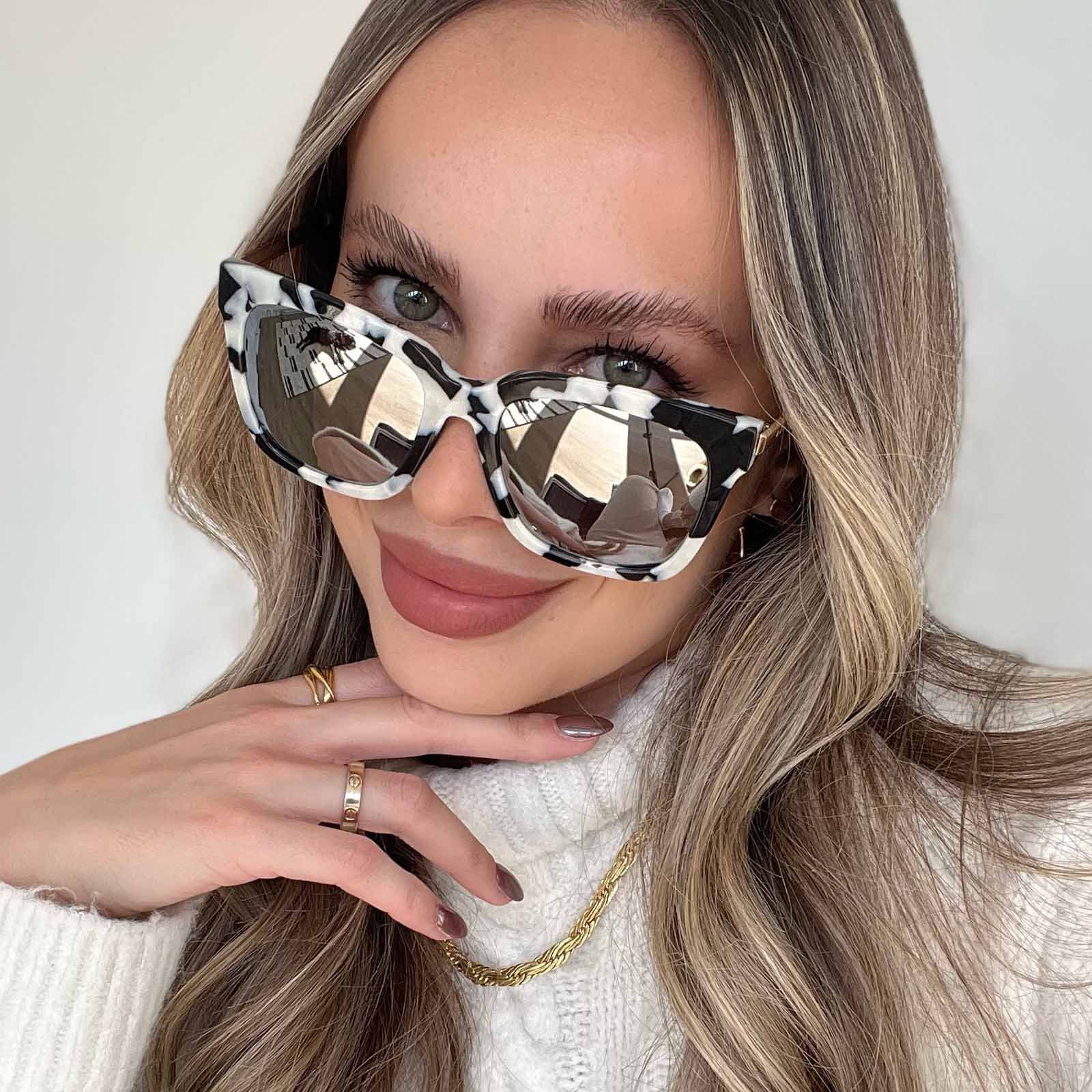 BELLA - RICH HIDE + GREY MIRROR POLARIZED SUNGLASSES sold by Diff Eyewear product image thumbnail 6