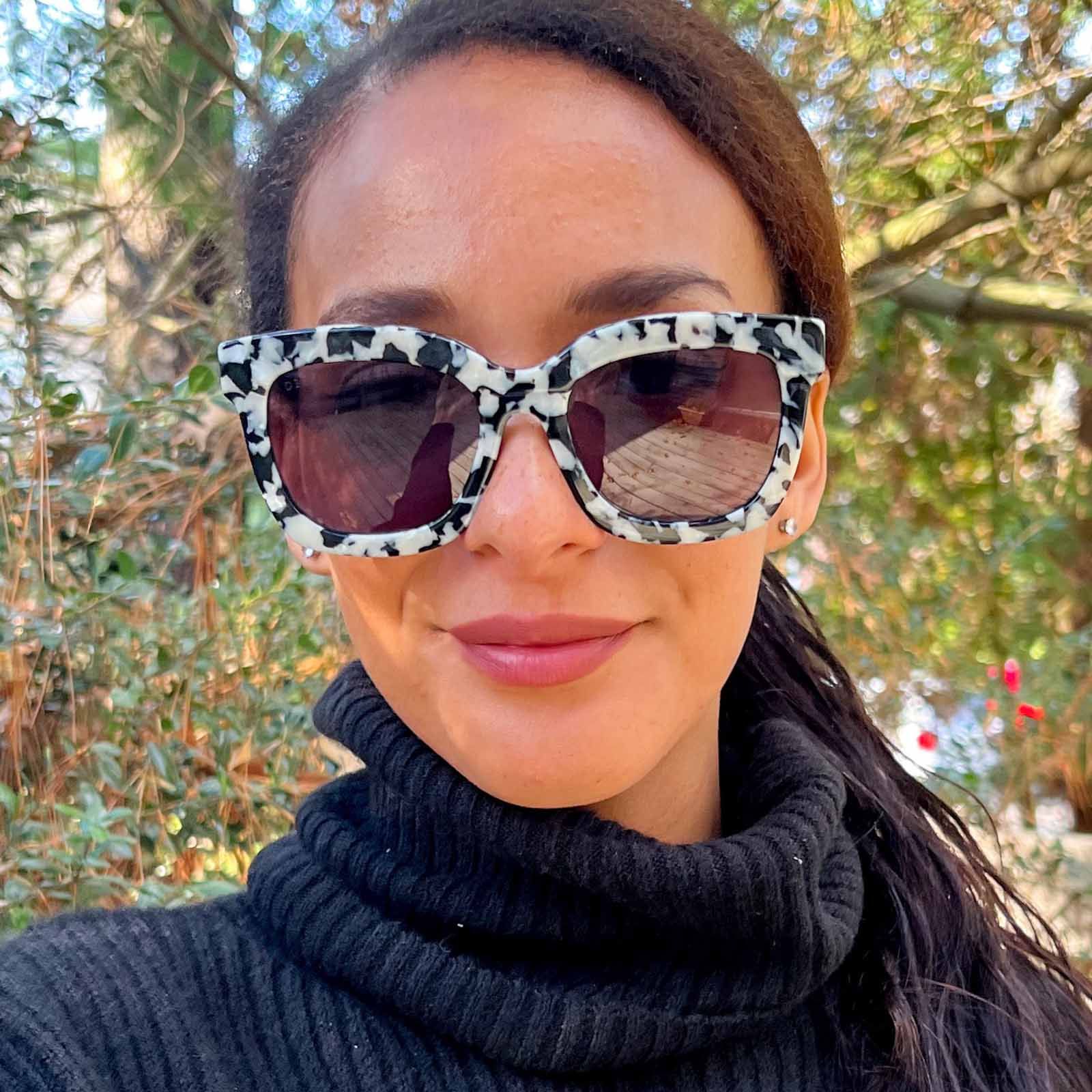 BELLA - RICH HIDE + GREY MIRROR POLARIZED SUNGLASSES sold by Diff Eyewear product image thumbnail 7