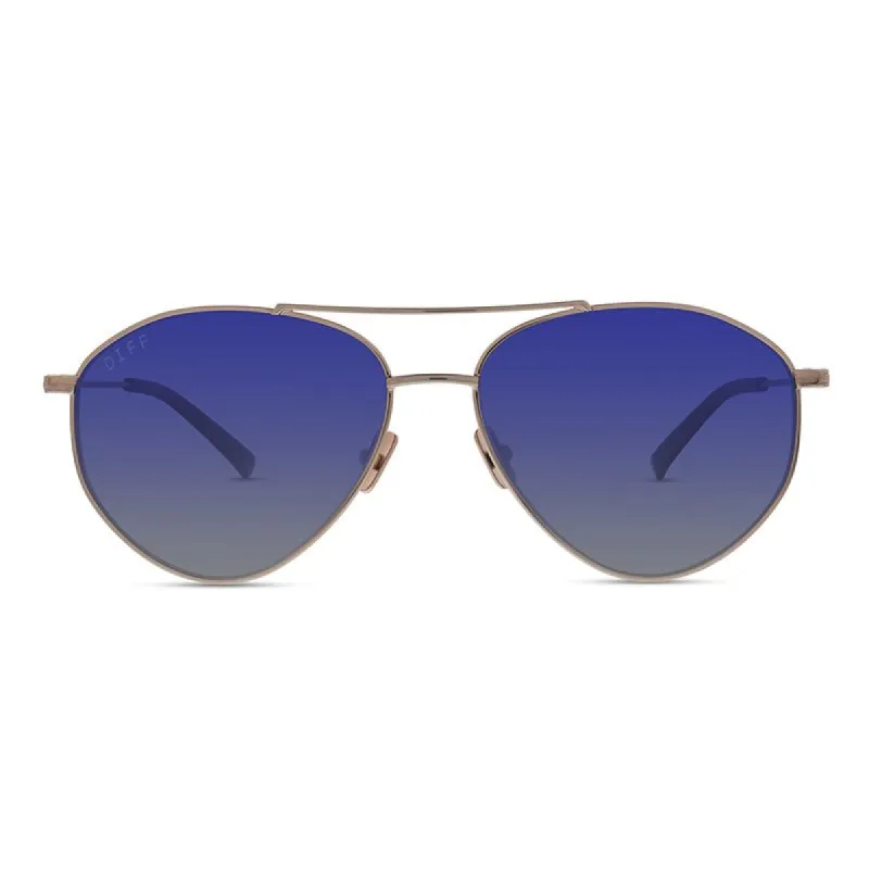 SCOUT - GOLD + GREY BLUE + POLARIZED SUNGLASSES sold by Diff Eyewear