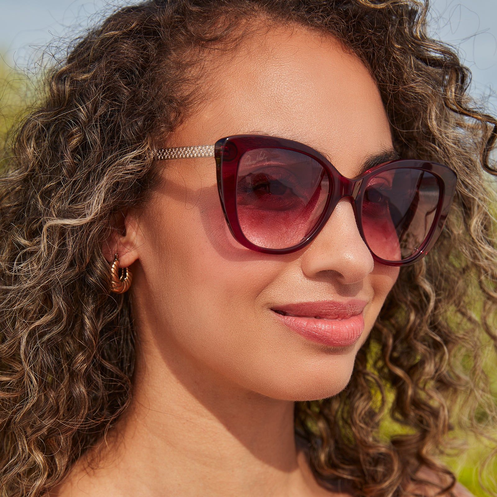 PATRICIA NASH - BRIGITTE + WINE CRYSTAL + WINE GRADIENT SUNGLASSES sold by Diff Eyewear product image thumbnail 5