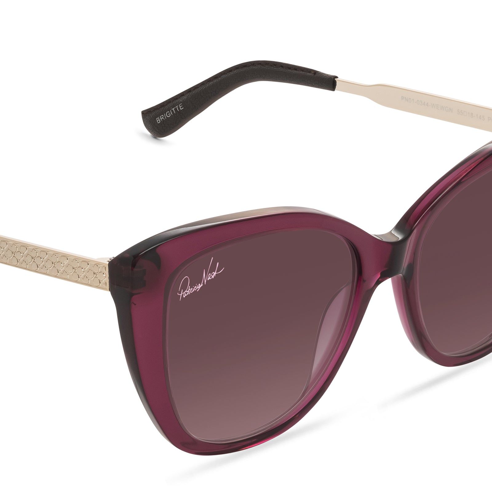 PATRICIA NASH - BRIGITTE + WINE CRYSTAL + WINE GRADIENT SUNGLASSES sold by Diff Eyewear product image thumbnail 4