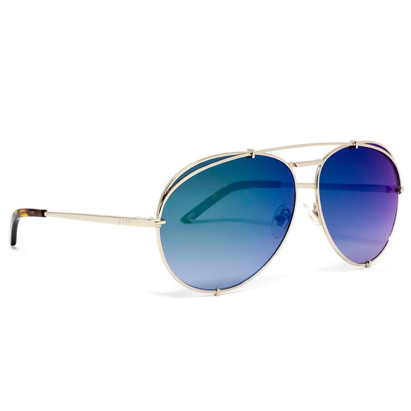 KOKO - GOLD + BLUE FLASH SUNGLASSES sold by Diff Eyewear product image thumbnail 2