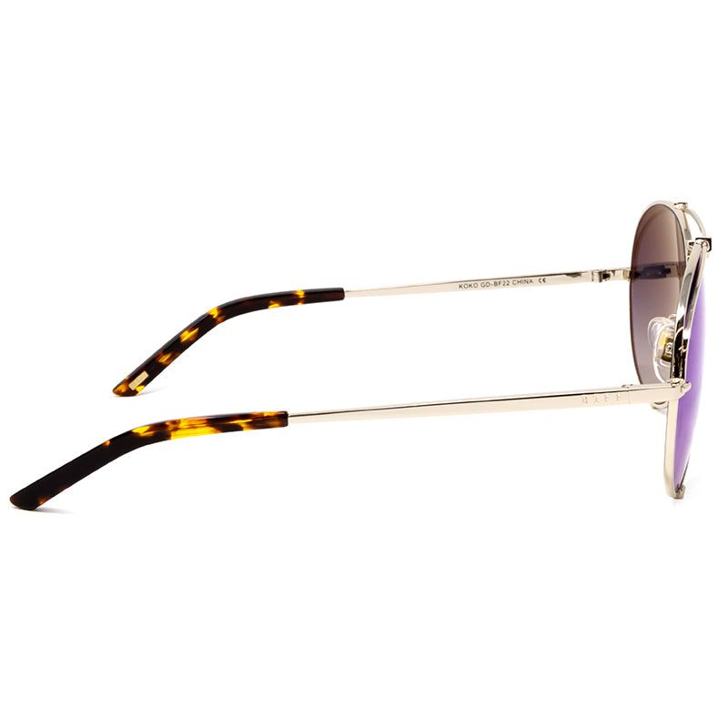 KOKO - GOLD + BLUE FLASH SUNGLASSES sold by Diff Eyewear product image thumbnail 3