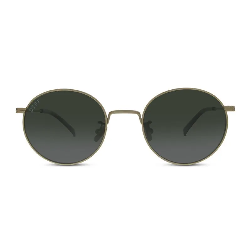 DAISY - ANTIQUE GOLD + GREEN + POLARIZED SUNGLASSES sold by Diff Eyewear