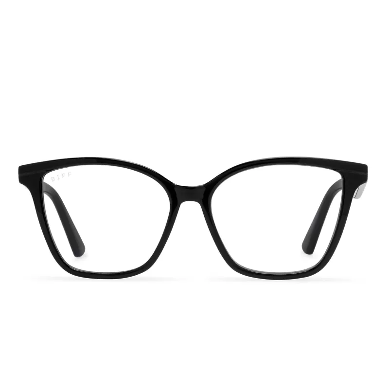 LEAH - BLACK + BLUE LIGHT READERS sold by Diff Eyewear