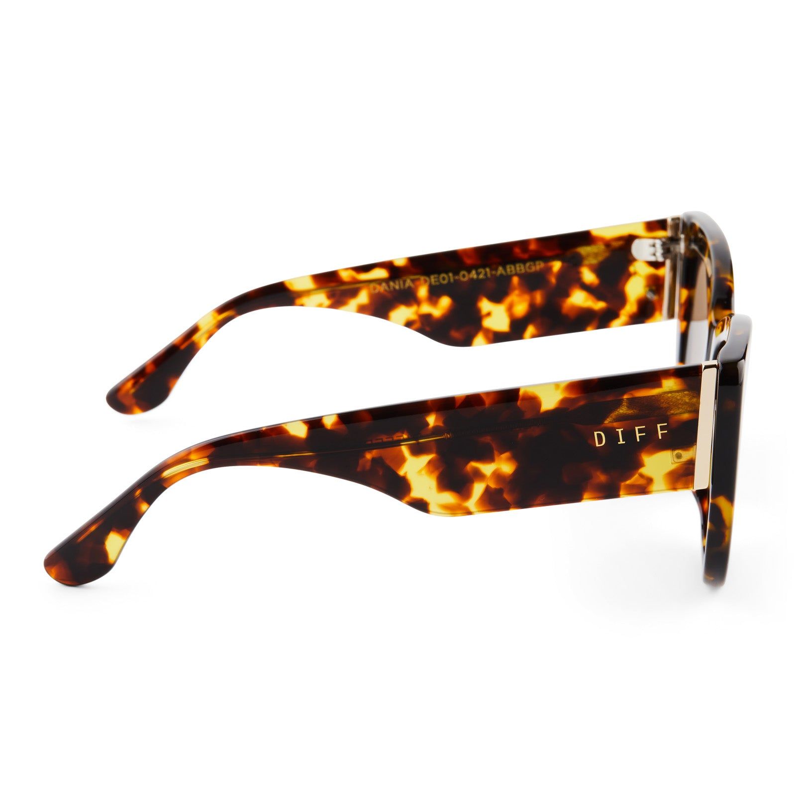 DANIA - AMBER TORTOISE + BROWN GRADIENT POLARIZED SUNGLASSES sold by Diff Eyewear product image thumbnail 4