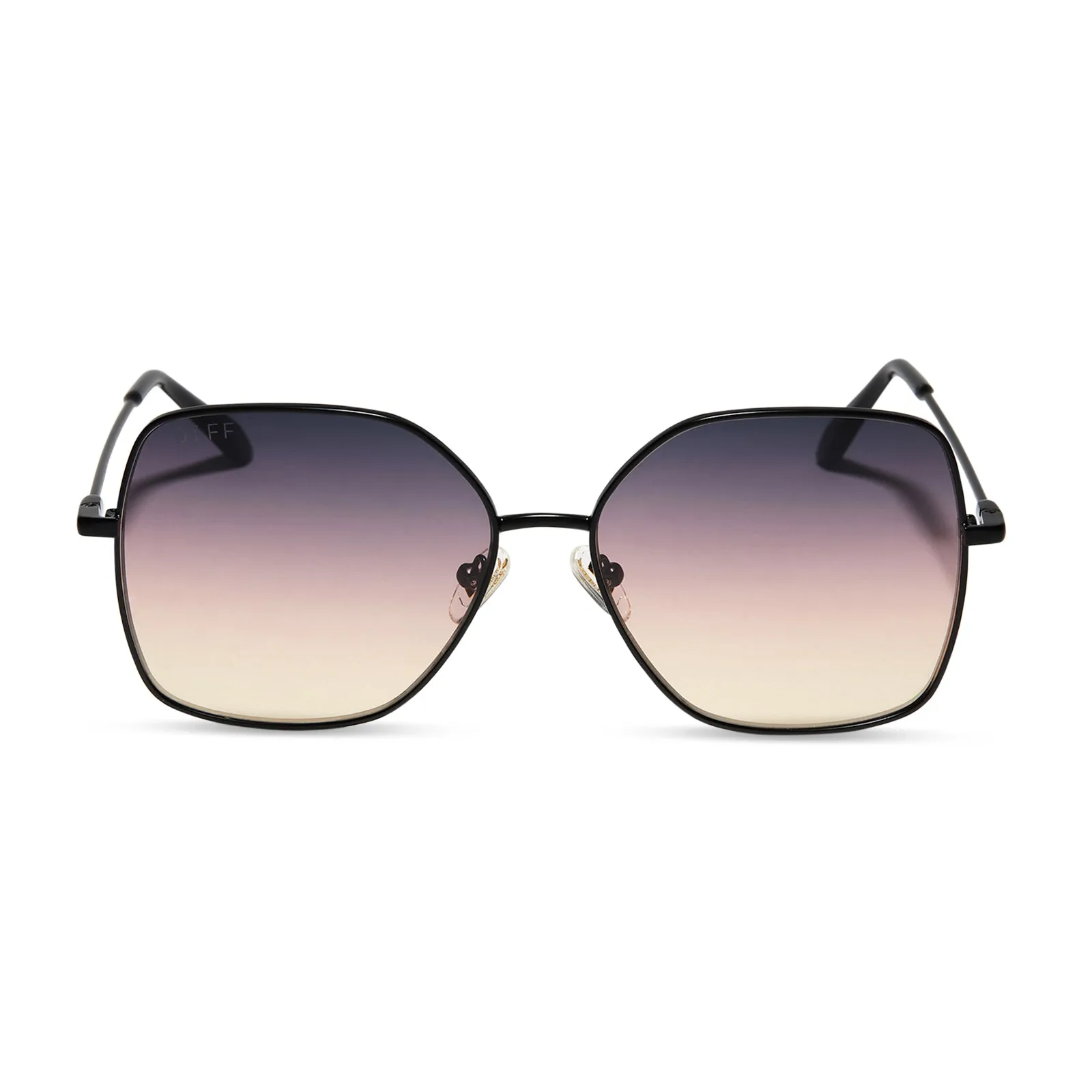 IRIS - MATTE BLACK + TWILIGHT GRADIENT SUNGLASSES sold by Diff Eyewear