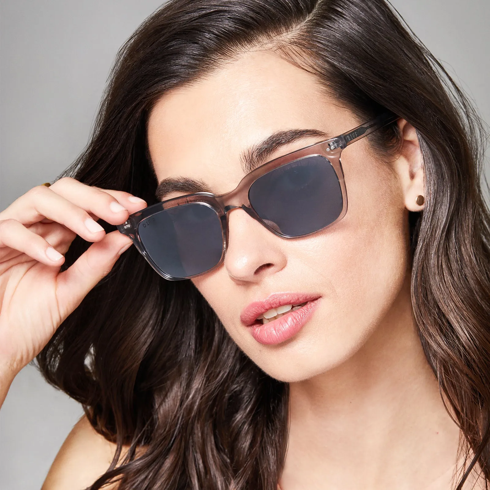 BILLIE - SMOKE CRYSTAL + GREY SUNGLASSES sold by Diff Eyewear product image thumbnail 5