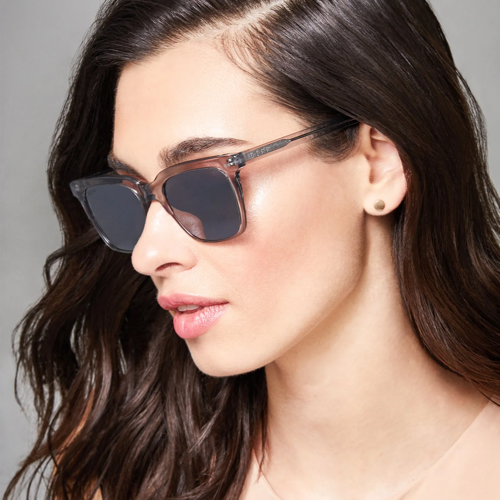 BILLIE - SMOKE CRYSTAL + GREY SUNGLASSES sold by Diff Eyewear product image thumbnail 4