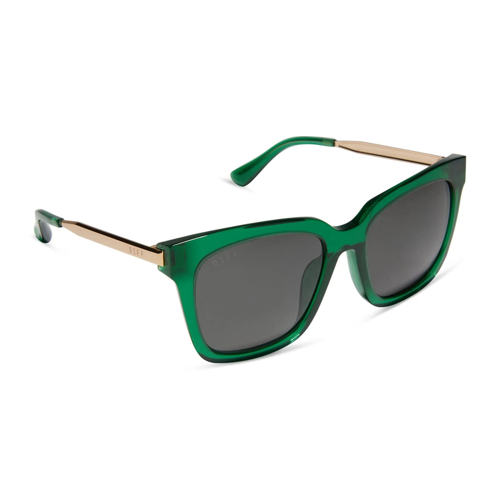 BELLA - PALM GREEN CRYSTAL + GREY + POLARIZED SUNGLASSES sold by Diff Eyewear product image thumbnail 2