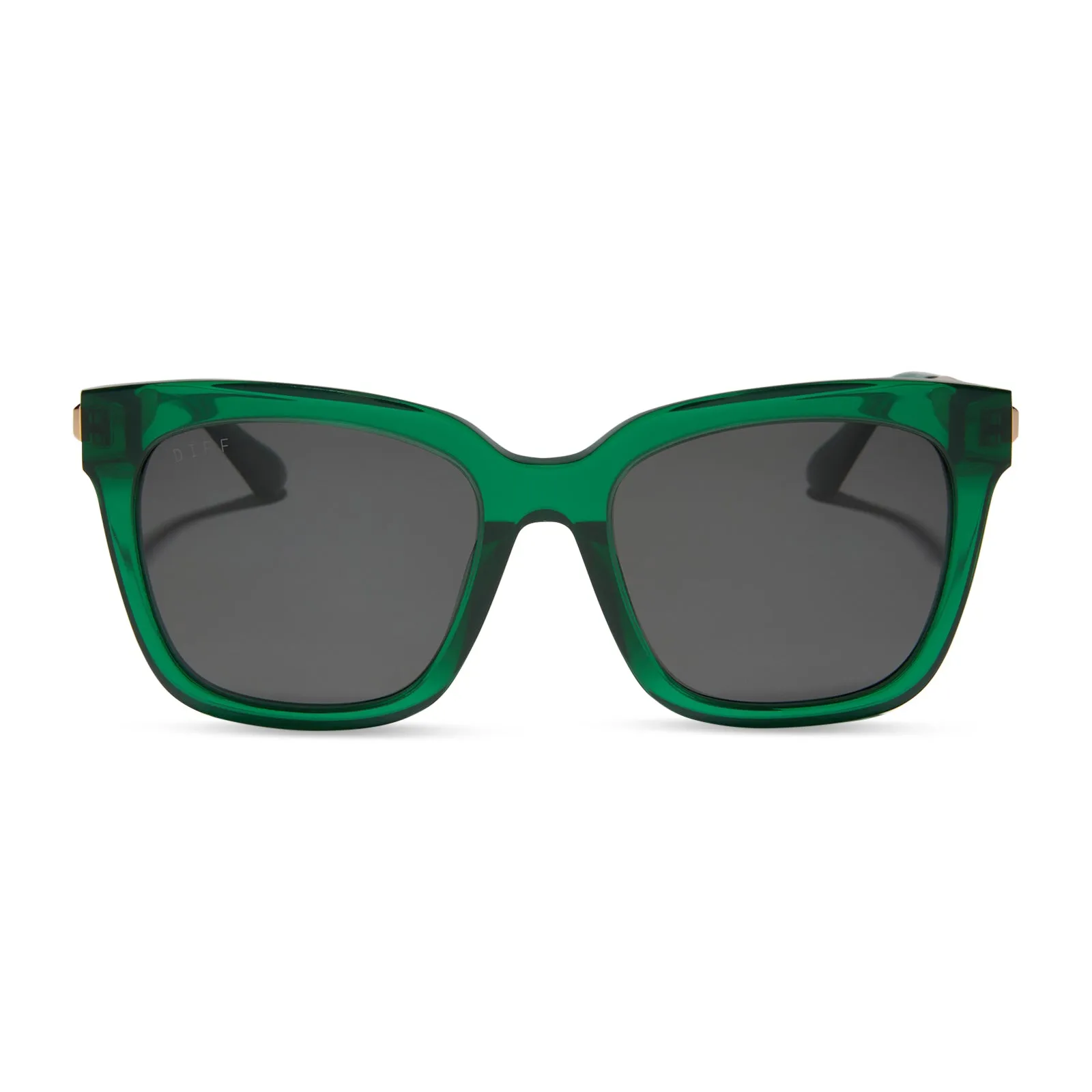 BELLA - PALM GREEN CRYSTAL + GREY + POLARIZED SUNGLASSES sold by Diff Eyewear