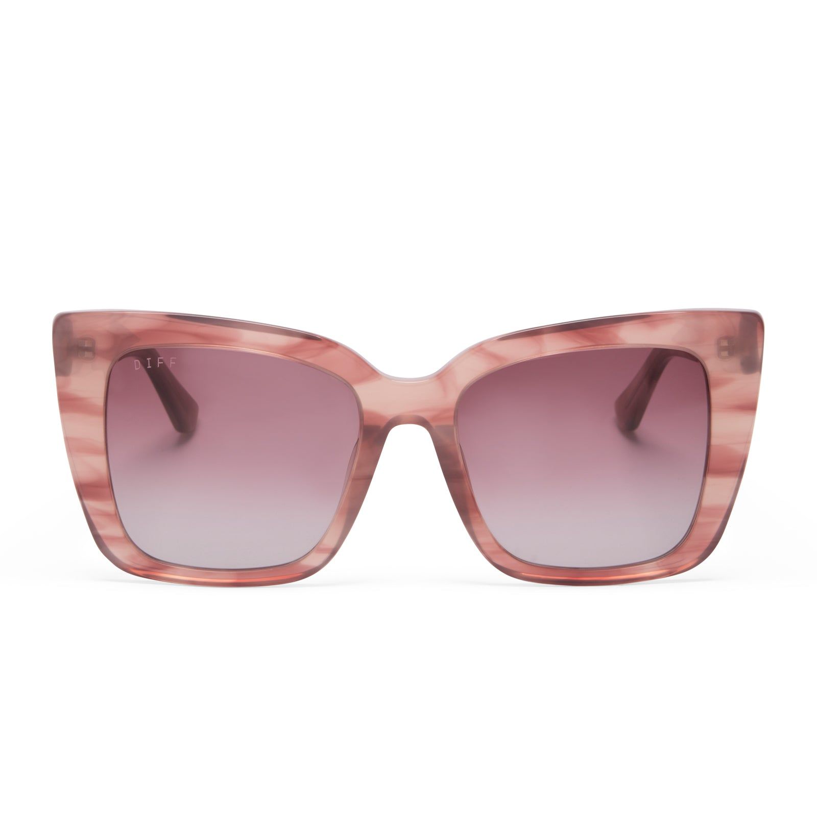 LIZZY - CASSIS + WINE GRADIENT SUNGLASSES sold by Diff Eyewear