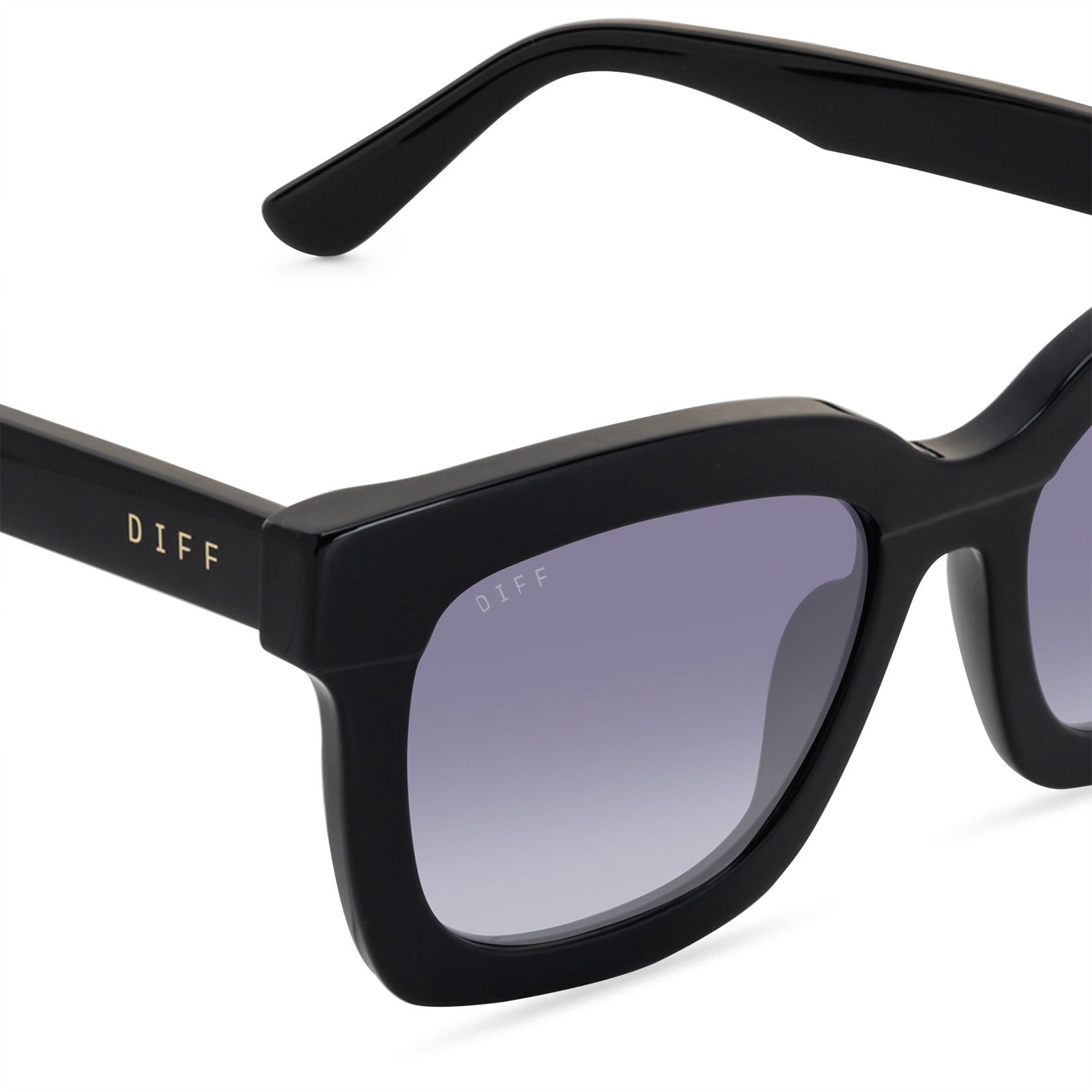 CARSON - BLACK + GREY GRADIENT SHARP SUNGLASSES sold by Diff Eyewear product image thumbnail 4