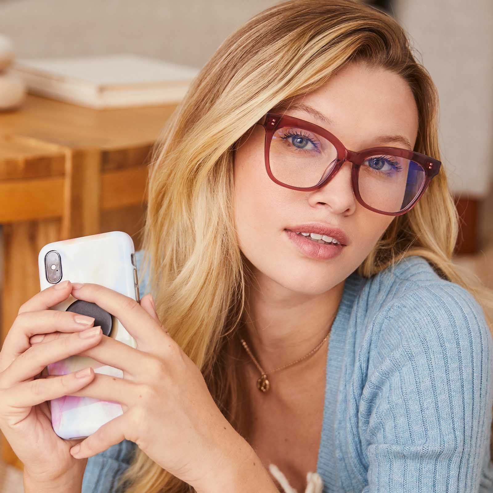 WINSTON - MULBERRY + BLUE LIGHT TECHNOLOGY GLASSES sold by Diff Eyewear product image thumbnail 5