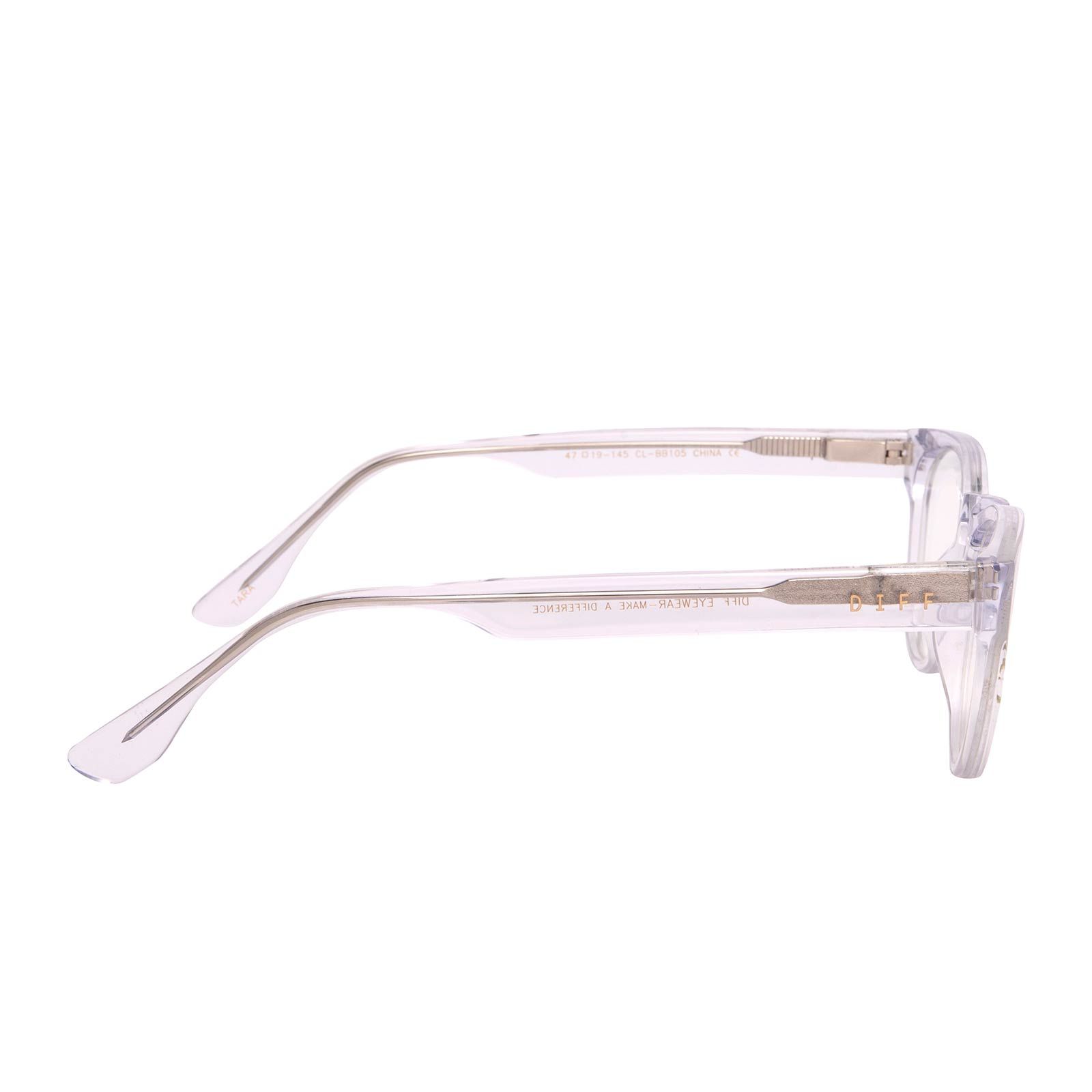 TARA - CLEAR + BLUE LIGHT TECHNOLOGY CLEAR GLASSES sold by Diff Eyewear product image thumbnail 3