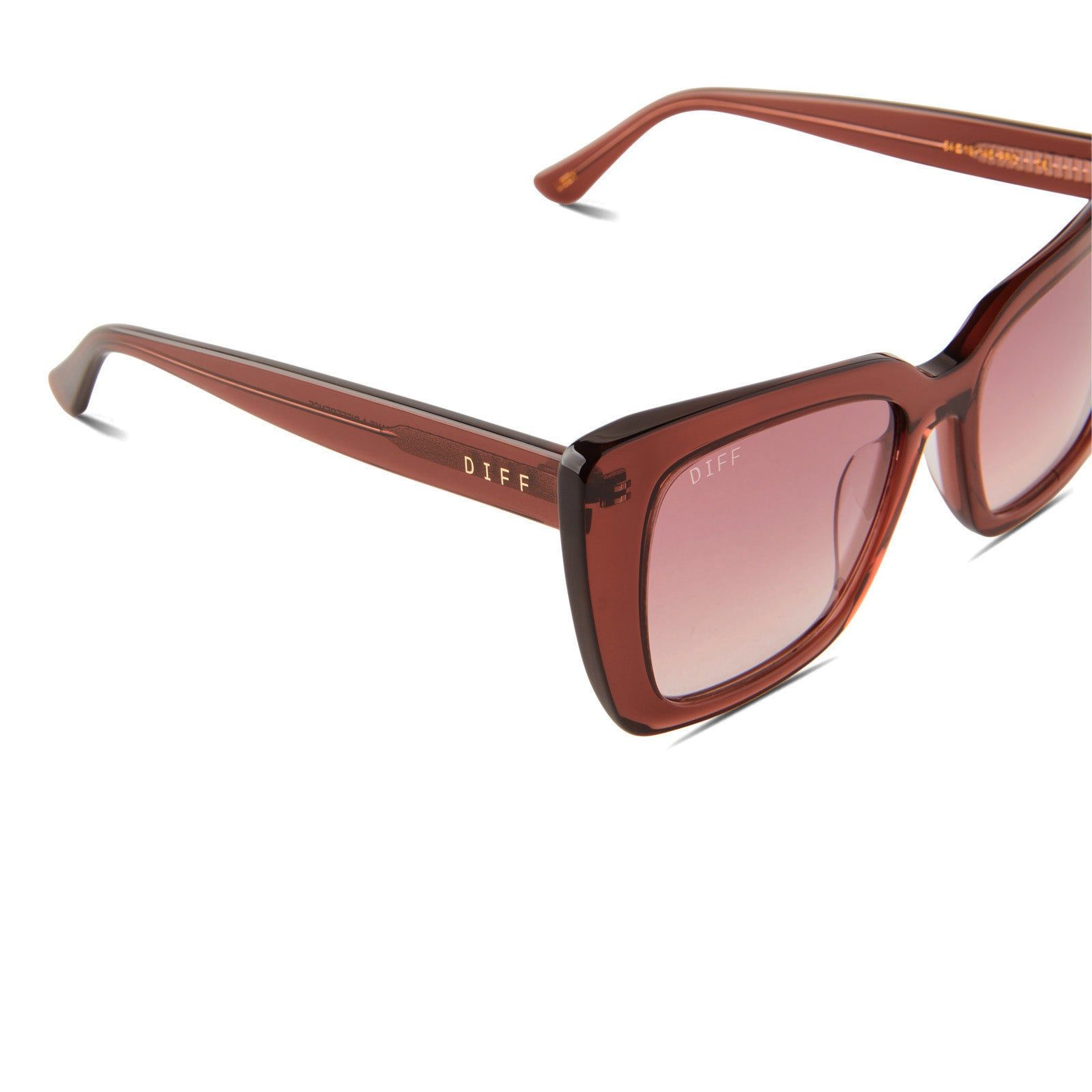 LIZZY - DEEP AMBER + WINE GRADIENT POLARIZED SUNGLASSES sold by Diff Eyewear product image thumbnail 4