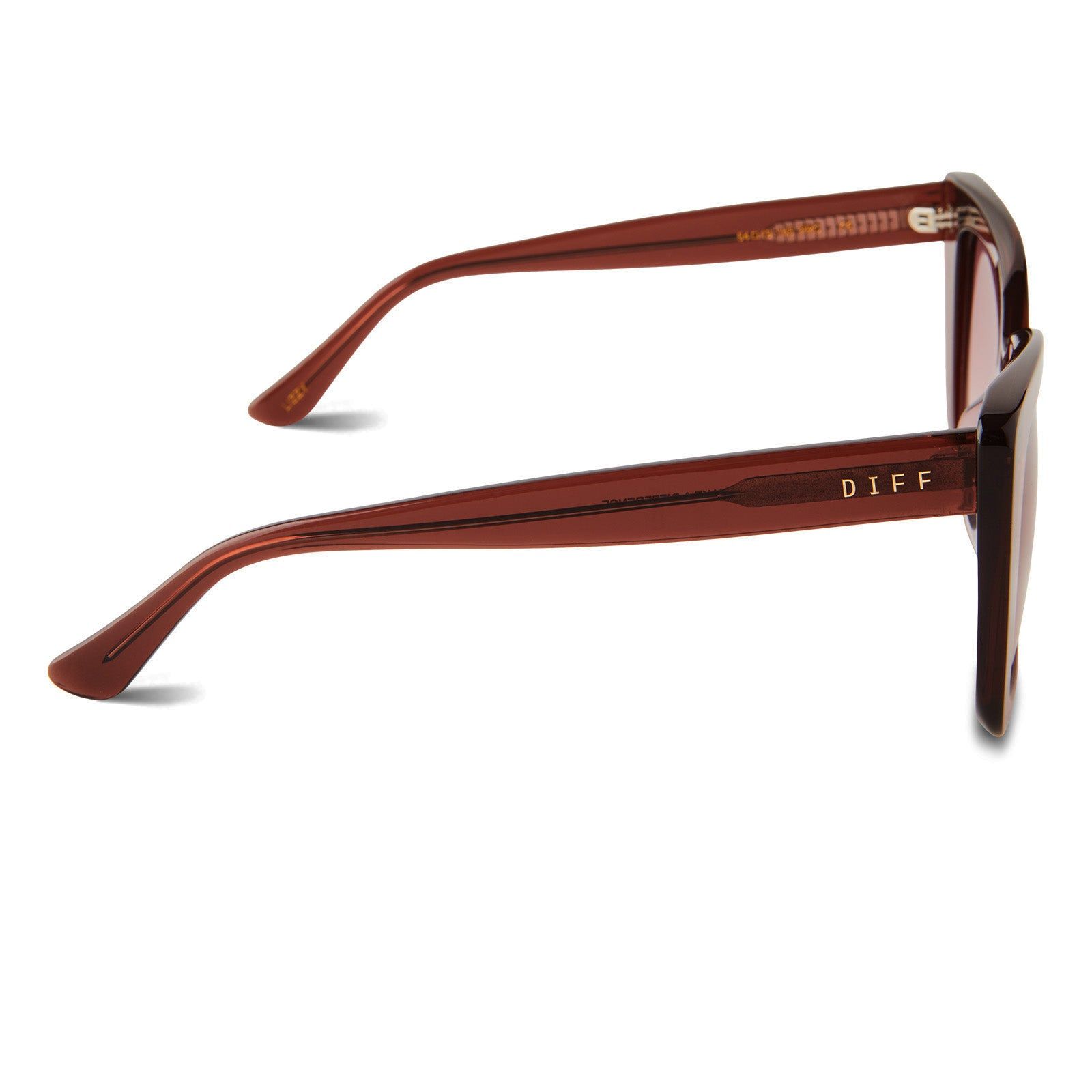 LIZZY - DEEP AMBER + WINE GRADIENT POLARIZED SUNGLASSES sold by Diff Eyewear product image thumbnail 3