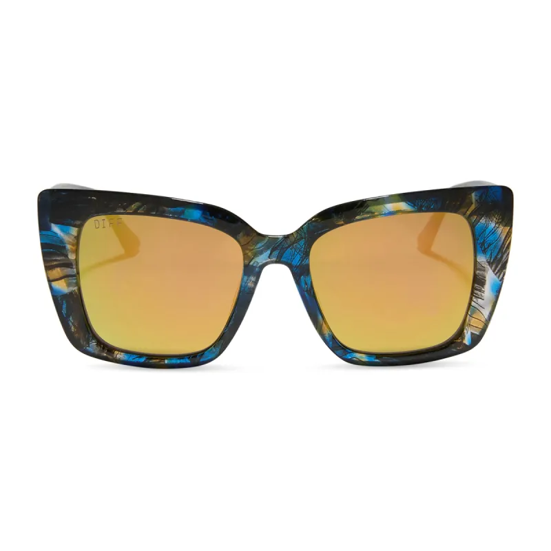 KARLIE - GLACIAL TORTOISE + GOLD MIRROR SUNGLASSES sold by Diff Eyewear