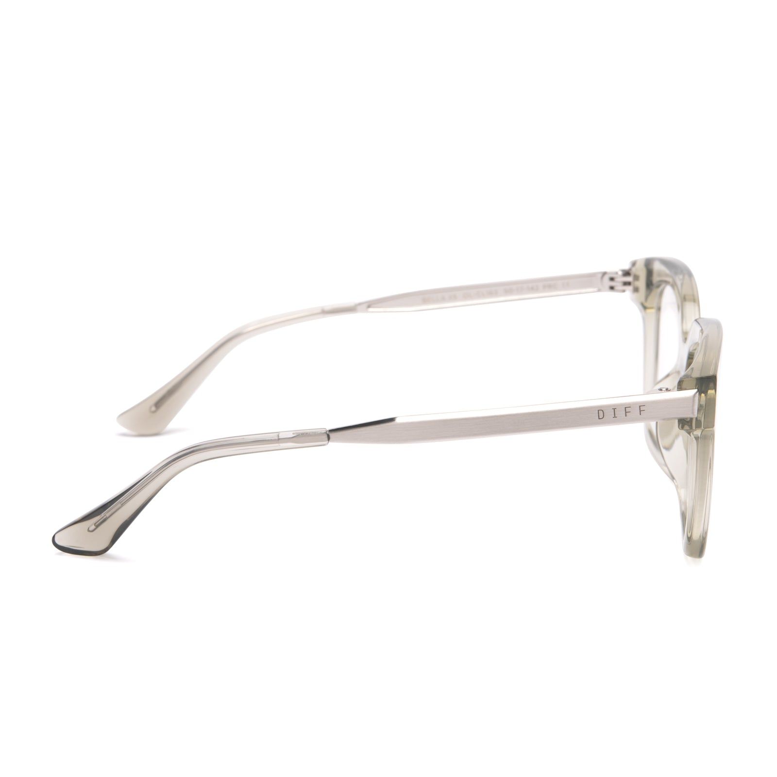 BELLA XS - OLIVE CRYSTAL + CLEAR GLASSES sold by Diff Eyewear product image thumbnail 4