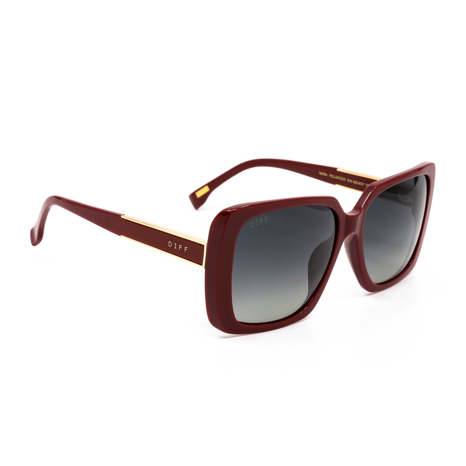 NORA - ROSEWOOD + GREY GRADIENT POLARIZED SUNGLASSES sold by Diff Eyewear product image thumbnail 5