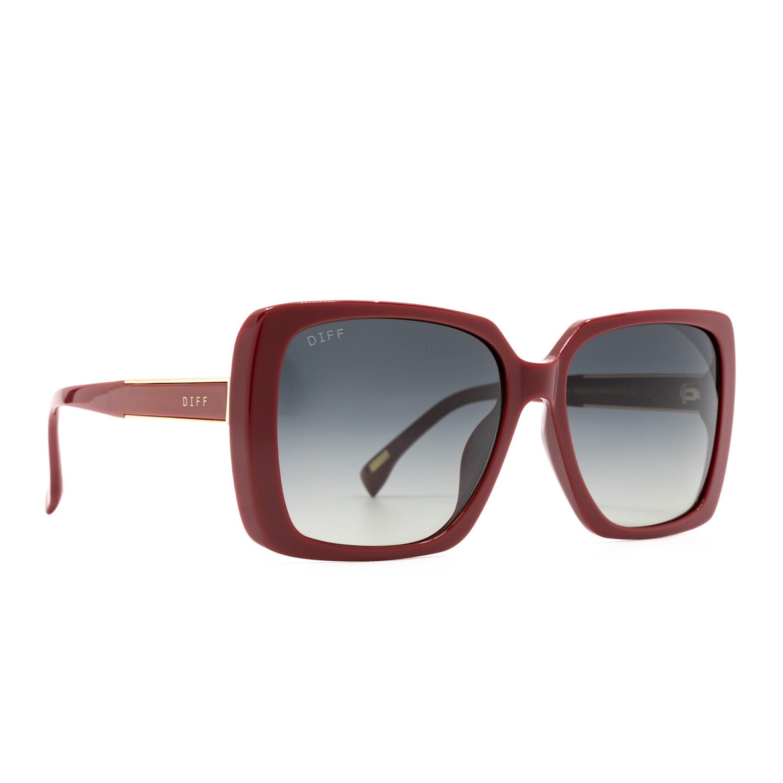 NORA - ROSEWOOD + GREY GRADIENT POLARIZED SUNGLASSES sold by Diff Eyewear product image thumbnail 2