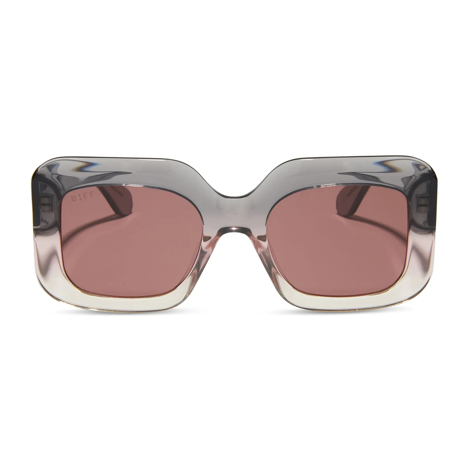 GIADA - SMOKE ROSE CRYSTAL OMBRE + MAUVE + POLARIZED SUNGLASSES sold by Diff Eyewear