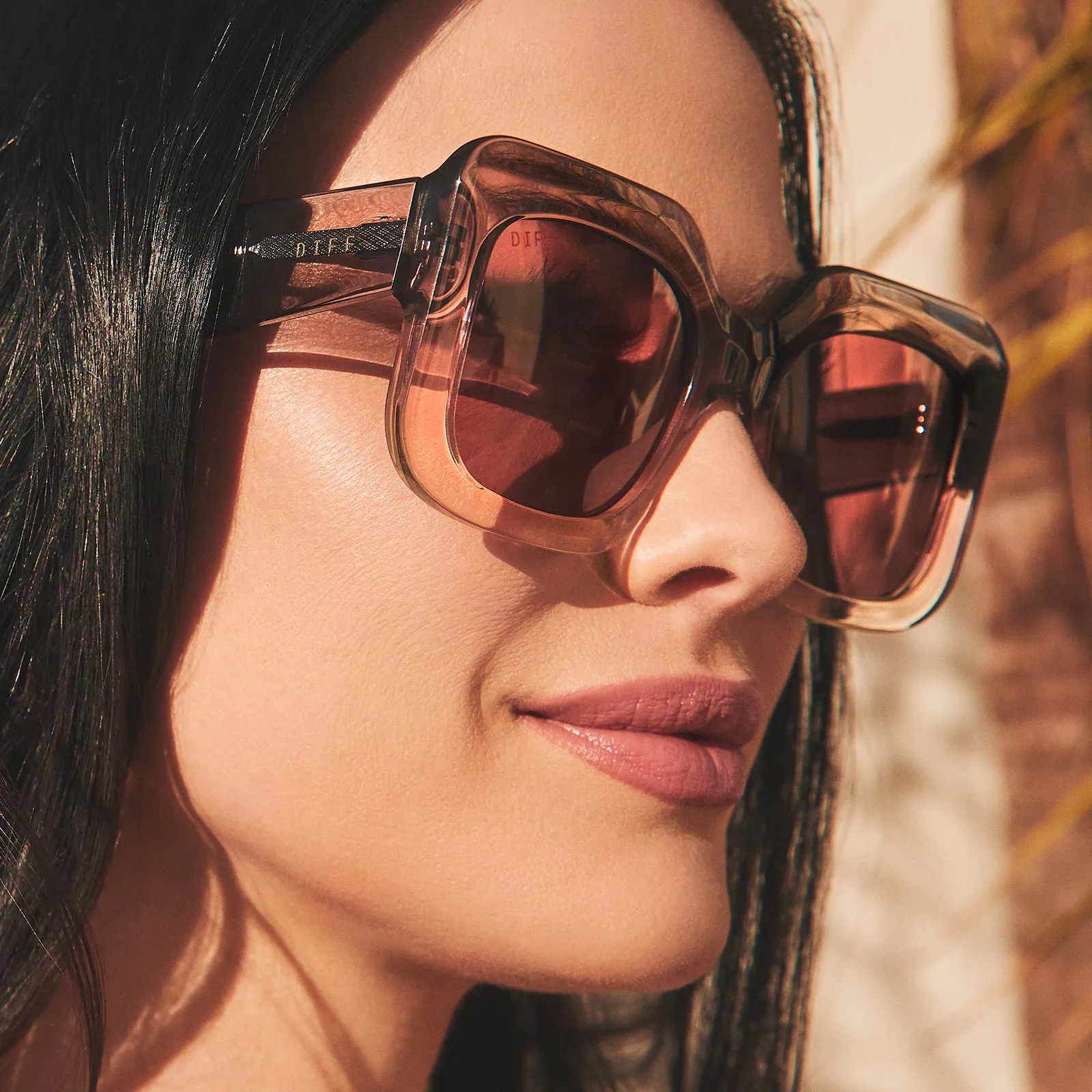 GIADA - SMOKE ROSE CRYSTAL OMBRE + MAUVE + POLARIZED SUNGLASSES sold by Diff Eyewear product image thumbnail 5