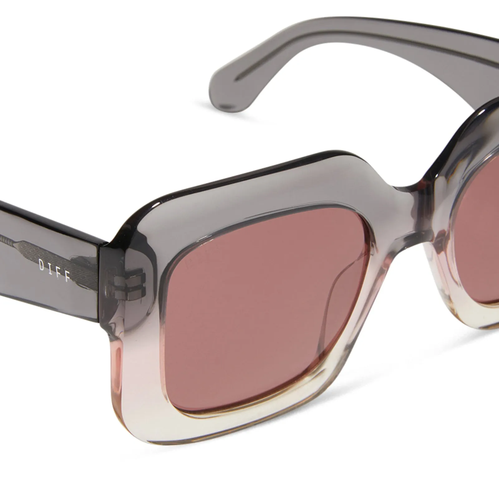 GIADA - SMOKE ROSE CRYSTAL OMBRE + MAUVE + POLARIZED SUNGLASSES sold by Diff Eyewear product image thumbnail 4