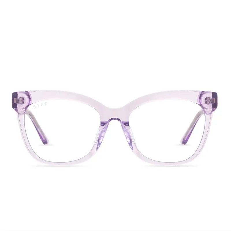 WINSTON - LAVENDER FOG CRYSTAL + BLUE LIGHT TECHNOLOGY GLASSES sold by Diff Eyewear