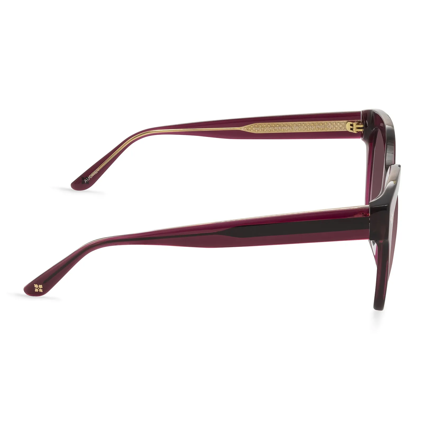 PATRICIA NASH - AUDREY + WINE CRYSTAL + WINE GRADIENT SUNGLASSES sold by Diff Eyewear product image thumbnail 3