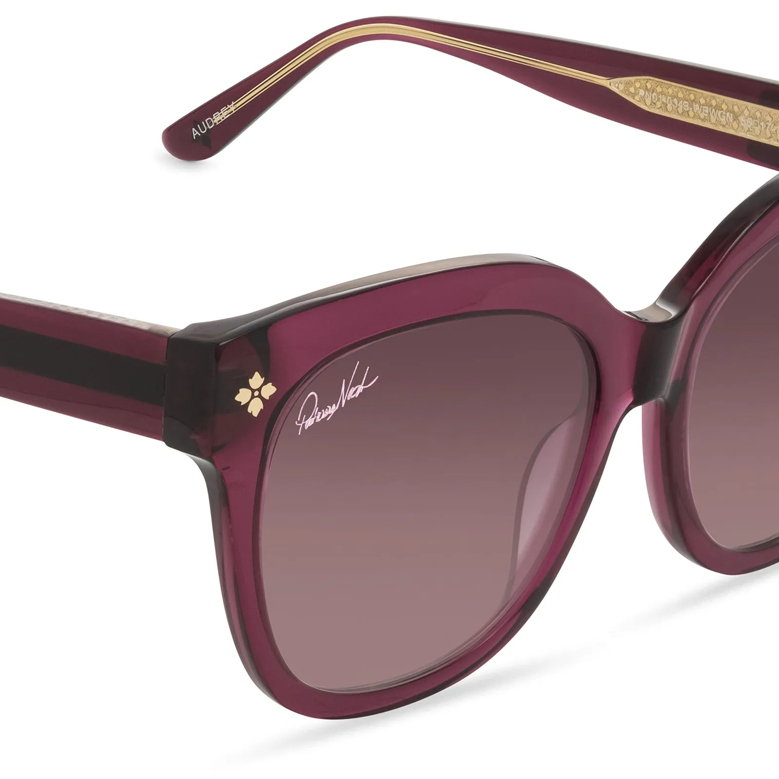 PATRICIA NASH - AUDREY + WINE CRYSTAL + WINE GRADIENT SUNGLASSES sold by Diff Eyewear product image thumbnail 4