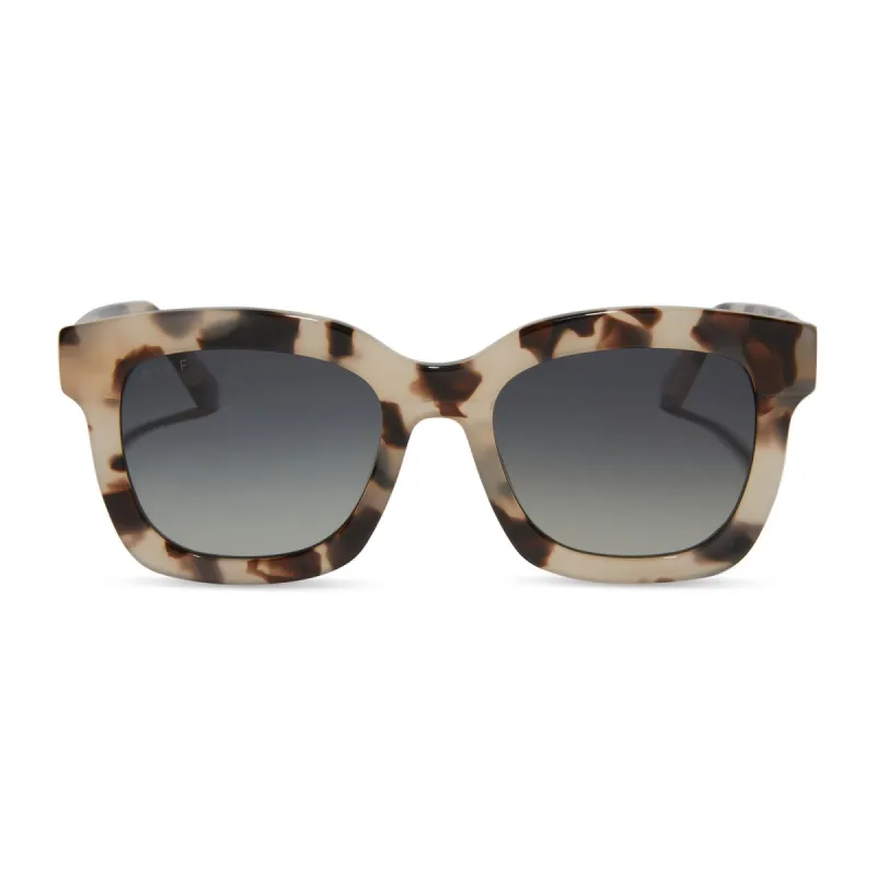 CARSON XS - CREAM TORTOISE + GREY GRADIENT + POLARIZED SUNGLASSES sold by Diff Eyewear