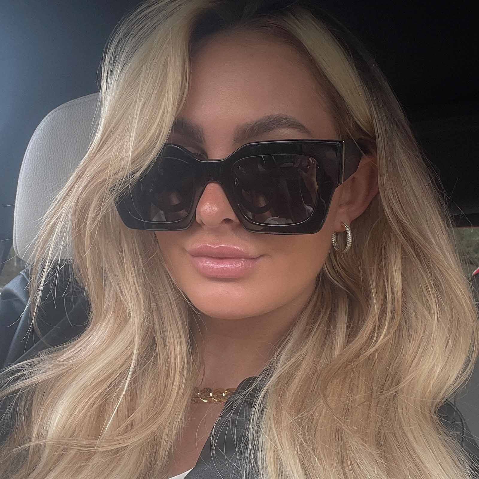 DANIELLA PYTHON - BLACK + GREY POLARIZED SUNGLASSES sold by Diff Eyewear product image thumbnail 5