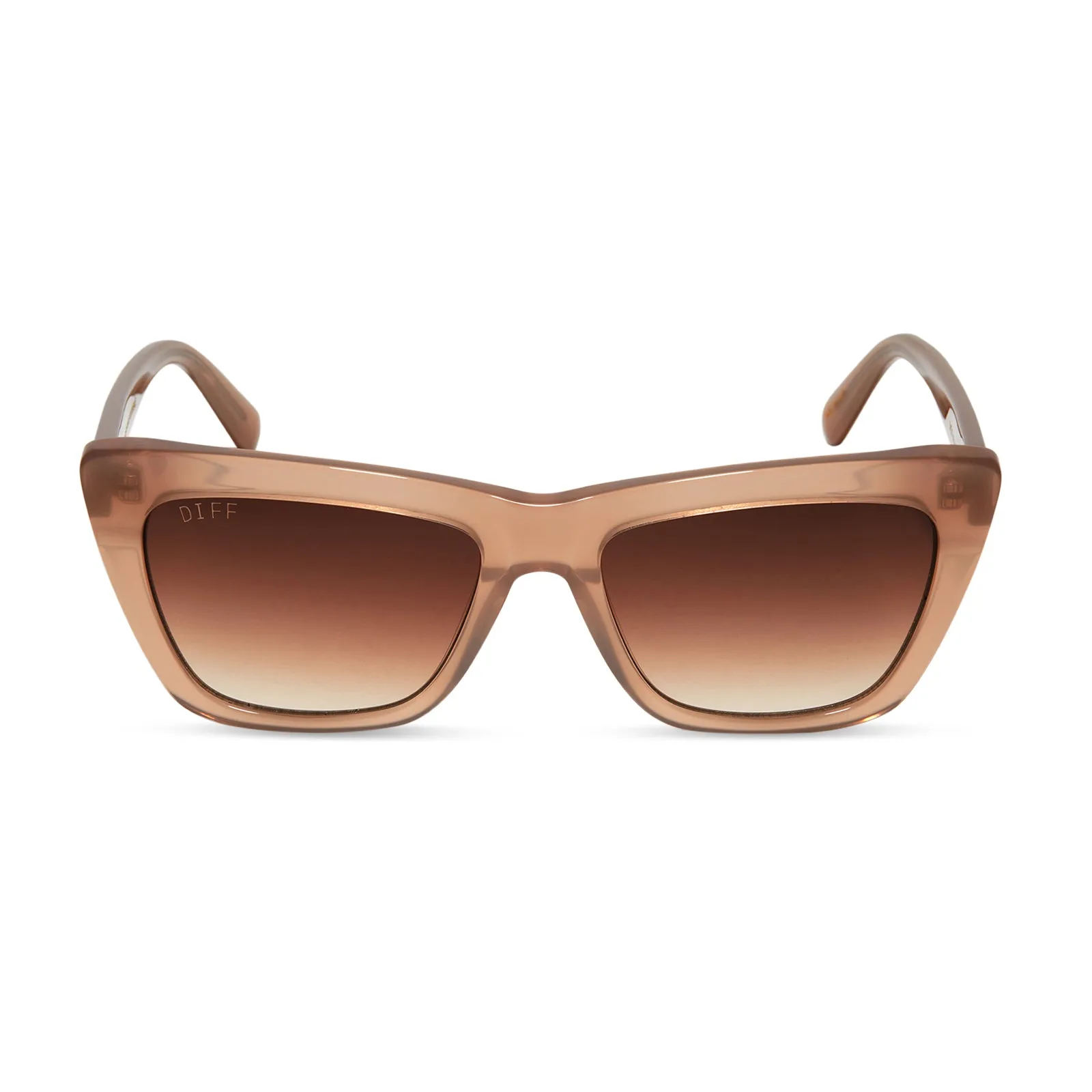 NATASHA - WARM TAUPE + BROWN GRADIENT SUNGLASSES sold by Diff Eyewear