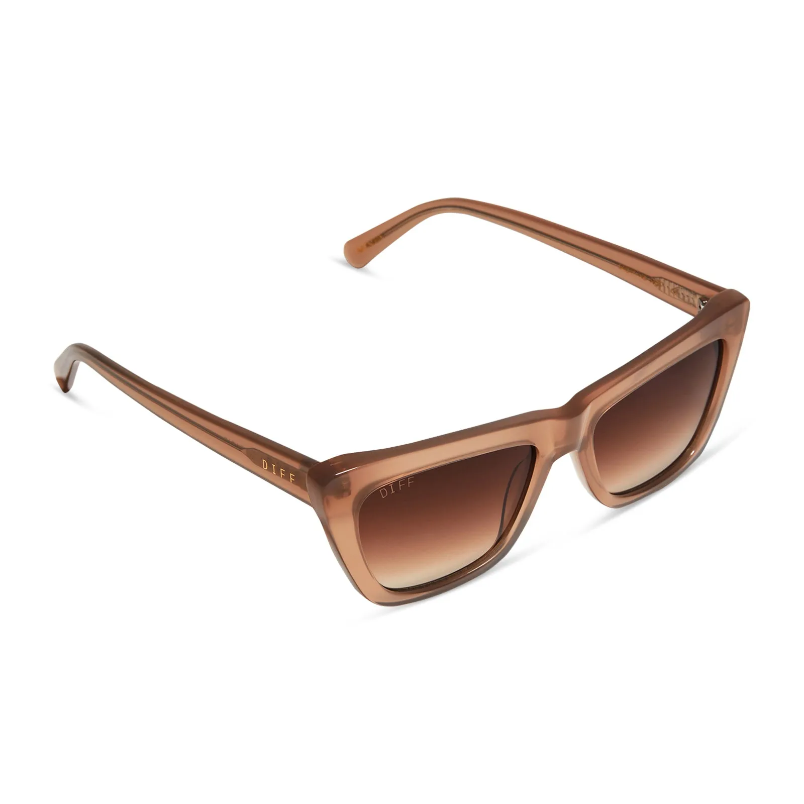 NATASHA - WARM TAUPE + BROWN GRADIENT SUNGLASSES sold by Diff Eyewear product image thumbnail 4