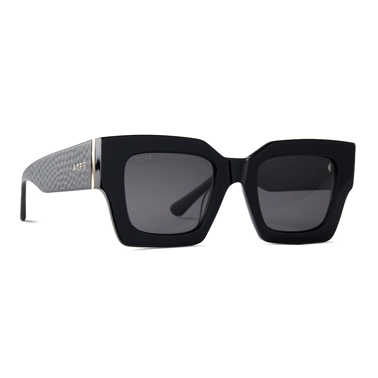DANIELLA PYTHON - BLACK + GREY POLARIZED SUNGLASSES sold by Diff Eyewear product image thumbnail 3