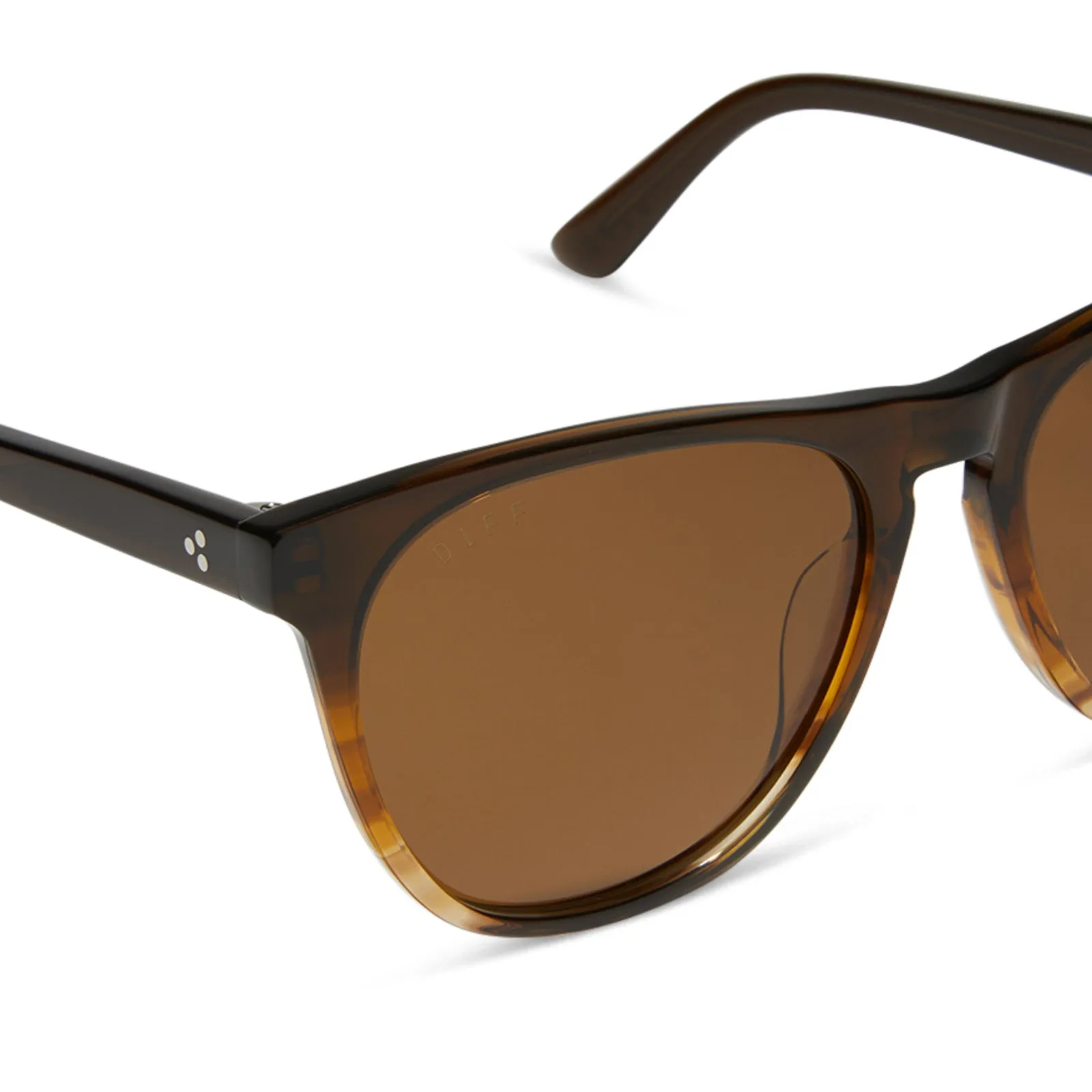 DARREN - MATTE RICH TORTOISE + BROWN + POLARIZED SUNGLASSES sold by Diff Eyewear product image thumbnail 4