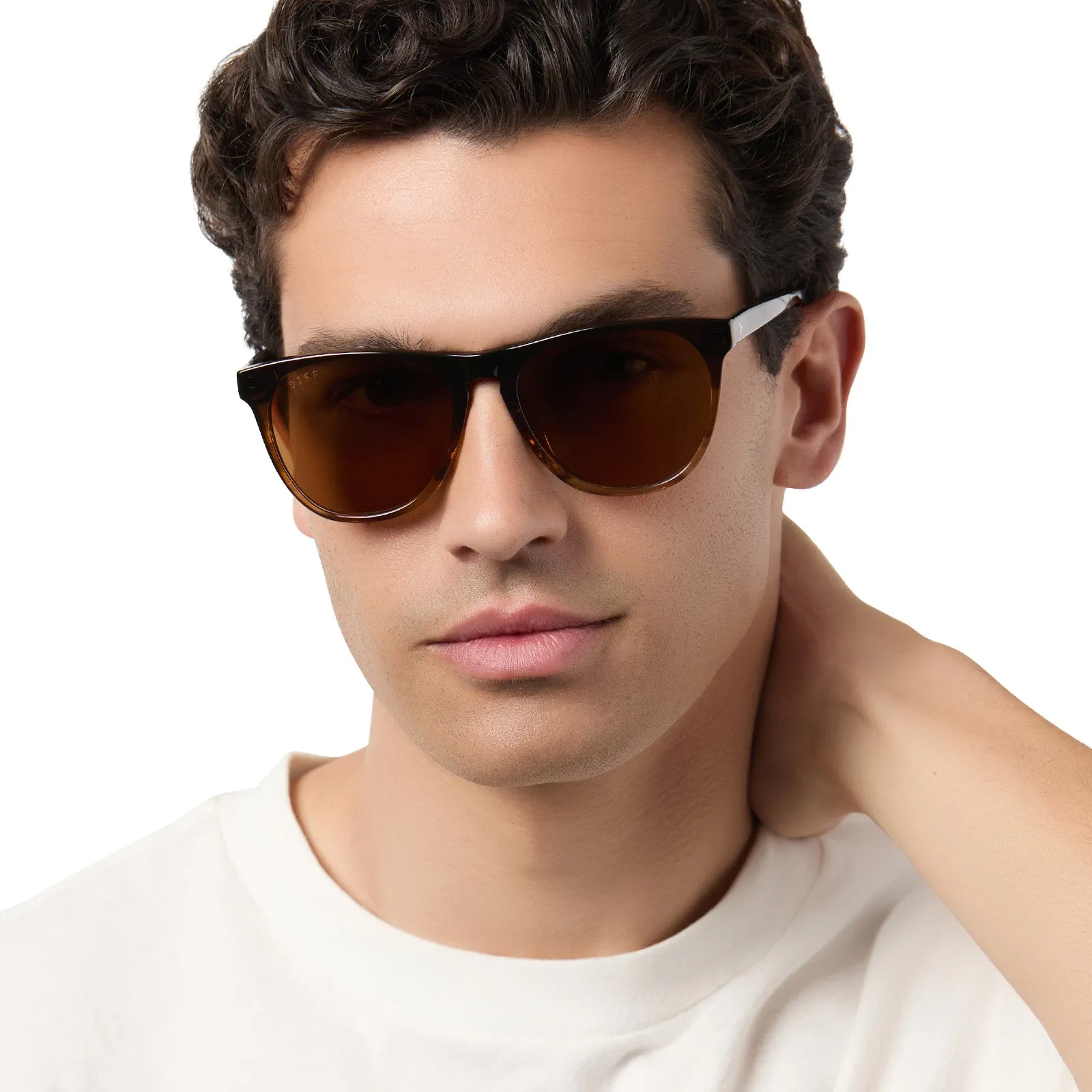 DARREN - MATTE RICH TORTOISE + BROWN + POLARIZED SUNGLASSES sold by Diff Eyewear product image thumbnail 5