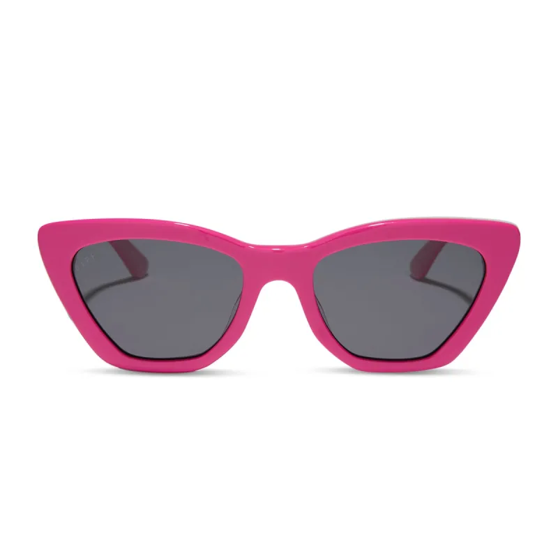 CAMILA - BRIGHT PINK + GREY + POLARIZED SUNGLASSES sold by Diff Eyewear